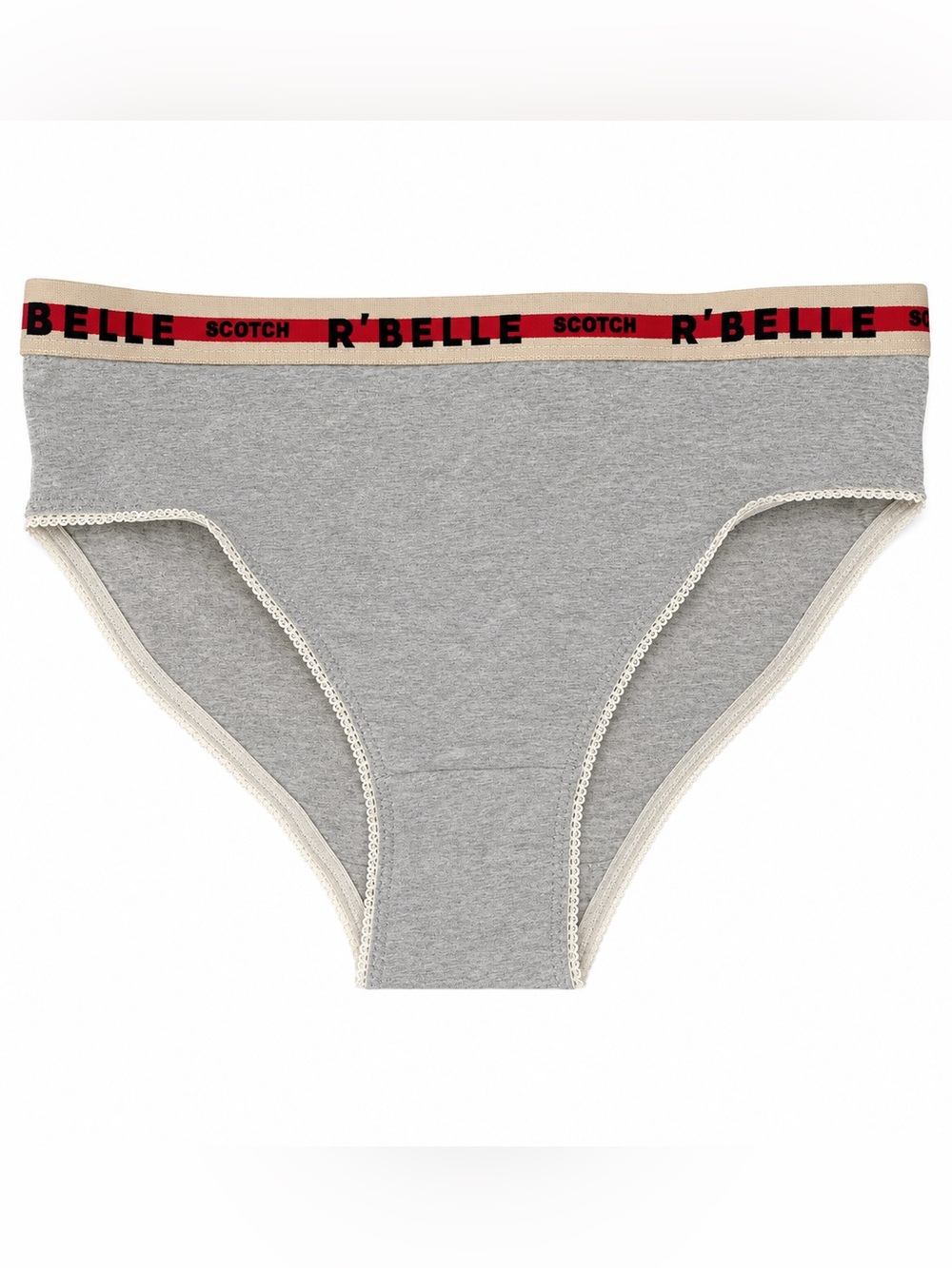 Scotch & Soda Grey Brief with Beige and Red Branded Waistband